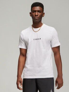 Jordan Air Men's T-Shirt All White Embroidered Jumpman